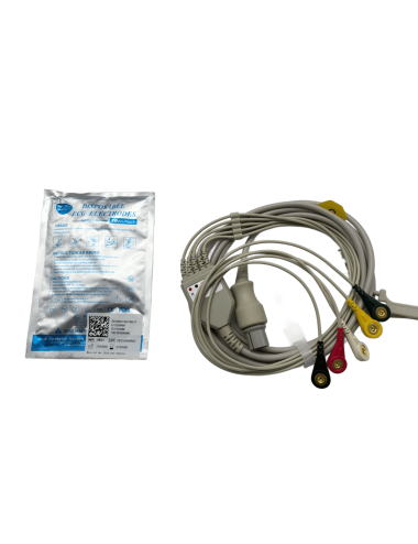 Monitor clínico PC-3000 portátil con pantalla de 7” y accesorios médicos incluidos