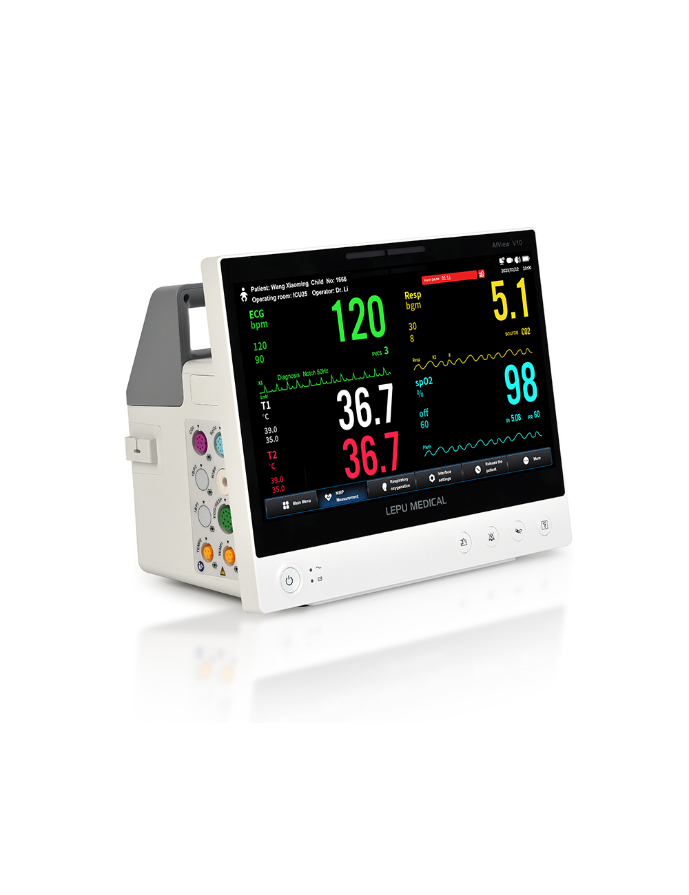 Monitor multiparamétrico AIView V10 con DICOM y Glasgow