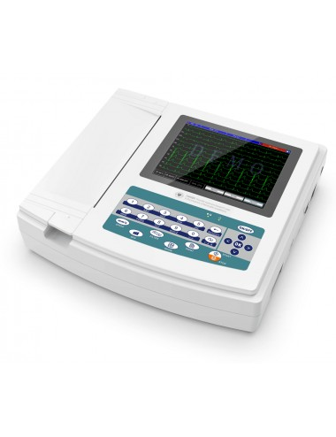 ECG que registra las formas de onda de ECG con un sistema de impresión térmica.